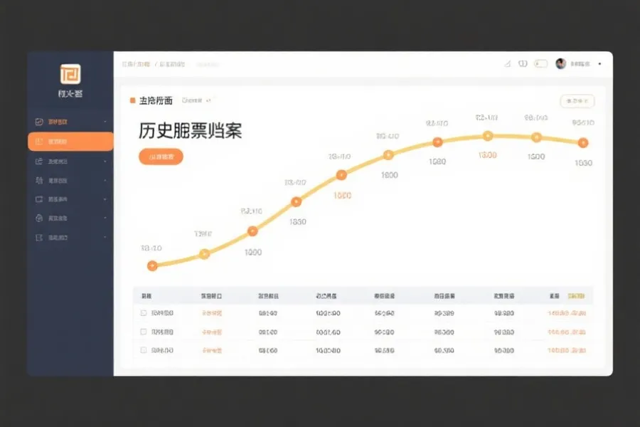 历史数据归档界面，时间轴与表格结构